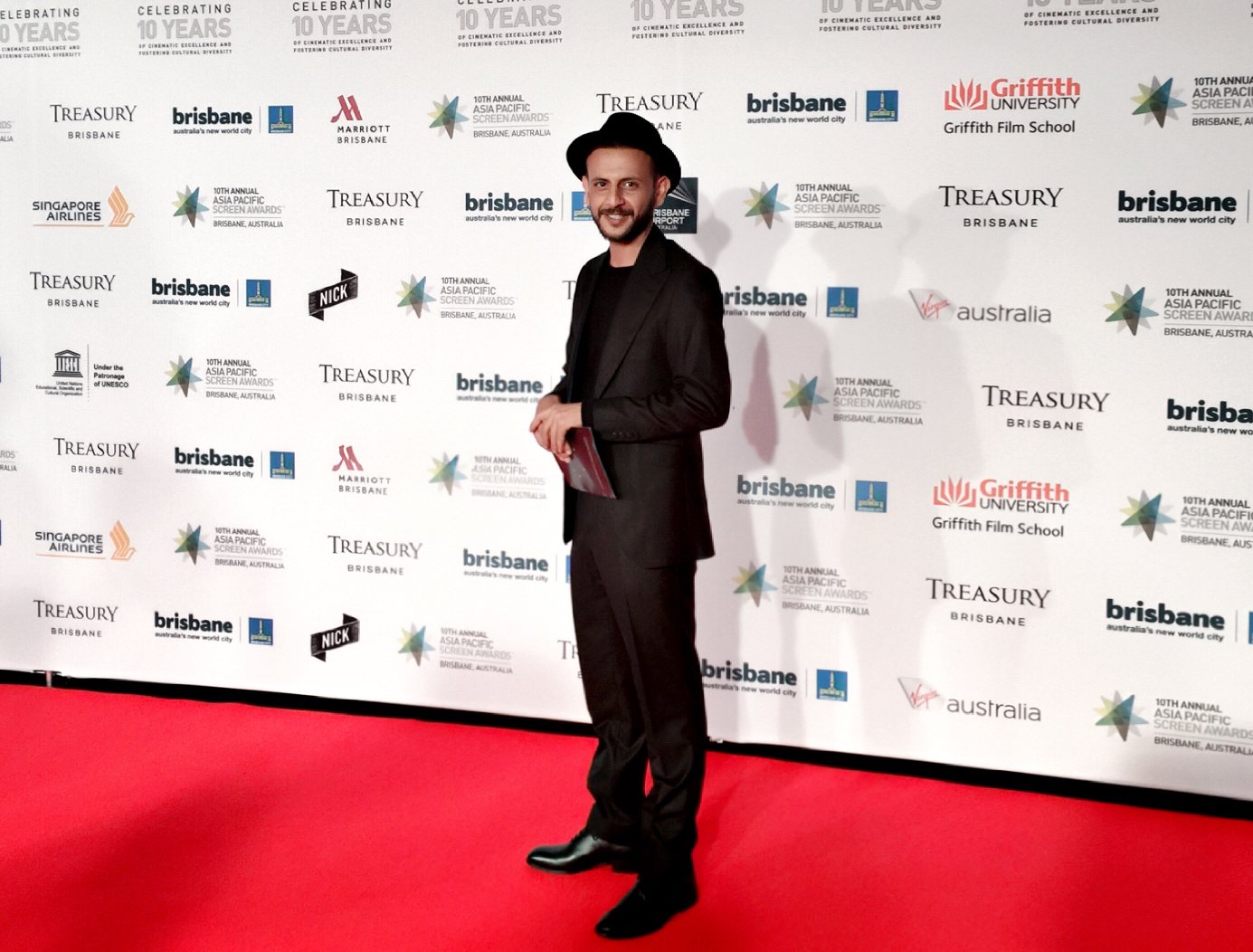 Mohanad Hayal on the red carpet at the 10th Asia Pacific Screen Awards, Brisbane